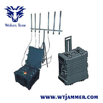 O Portable 8 une o jammer da bomba de GPS 2G 3G 4G G/M 530W RCIED IED