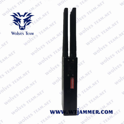 Todo o jammer handheld do telefone celular das antenas 12W da frequência 12