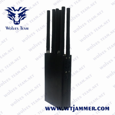 8 jammer Handheld do sinal do rádio 30m da antena 8W