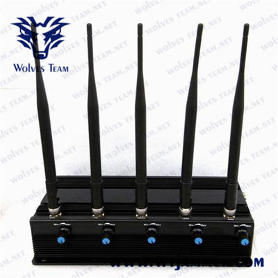 5 jammer do telefone celular 40m 12W GPS das antenas