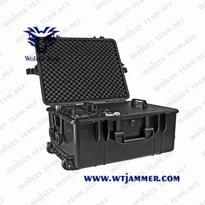 jammer portátil do sinal do telefone celular de 500m 300W Wifi GPS