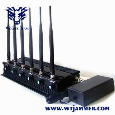 Jammer multifuncional do telefone 3G de 4G células, antenas altas do ganho do jammer do sinal de Wifi