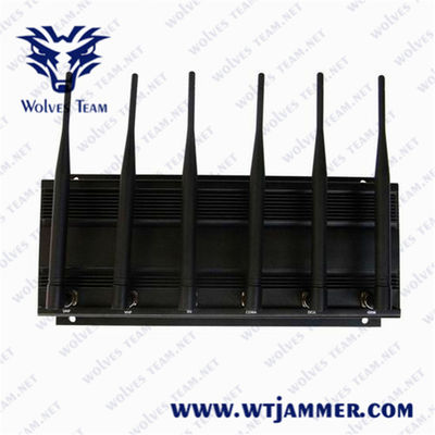 8 faixas 3G poderoso ajustável 4G todo o jammer de WIFI GPS Lojack do telefone celular