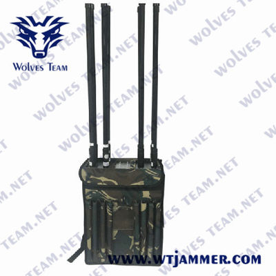Backpack o jammer da frequência de Ied G/M WiFi 2.4G 3G 4G 40w GPS