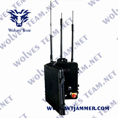 Jammer exterior impermeável da prisão do sinal do Uav do zangão do jammer do sinal do telefone celular do poder superior de WIFI5.8G GPS