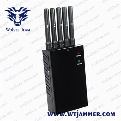 Jammer portátil dos Gps 1.5W da antena 15m do peso leve 5