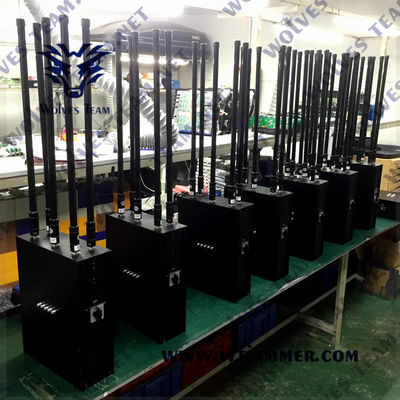 Telefone celular GPS WIFI 90W 200M Backpack Signal Jammer