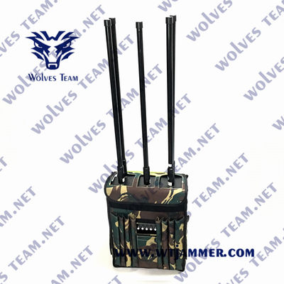 Jammer durável do sinal do zangão de GPS WIFI5.8G do poder superior do jammer da trouxa da segurança da proteção do VIP