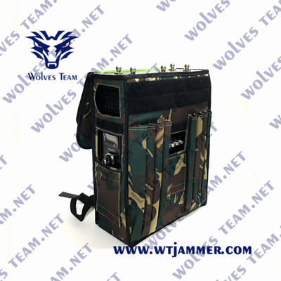 Jammer militar do sinal do zangão de GPS WIFI5.8G do poder superior do jammer da trouxa da segurança da proteção do VIP