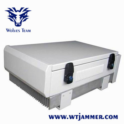 Jammer exterior impermeável do zangão do UAV do sinal do RF GPS WIFI do Portable do poder superior 350W militar