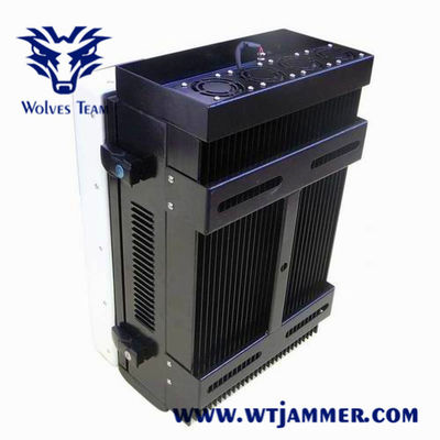 Jammer exterior impermeável do zangão do UAV do sinal do RF GPS WIFI do Portable do poder superior 350W militar