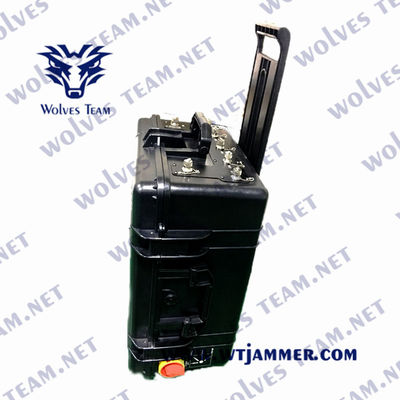 Jammer exterior impermeável militar do zangão do UAV do sinal do RF GPS WIFI do Portable de 8 faixas