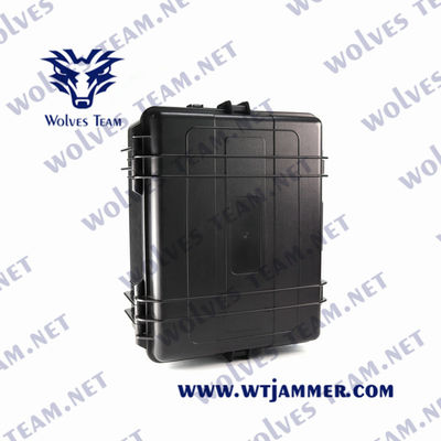 Jammer exterior impermeável militar do zangão do UAV do sinal do RF GPS WIFI do Portable de 8 faixas