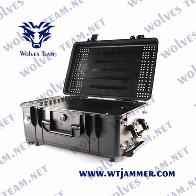 Jammer exterior impermeável militar do zangão do UAV do sinal do RF GPS WIFI do Portable de 8 faixas