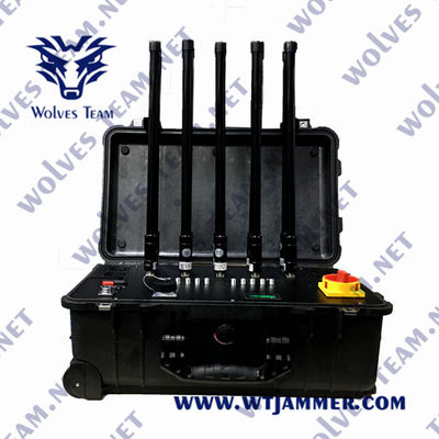 comprar 6 bandas 2500 metros 600W bloqueador de sinal de drone online manufacture