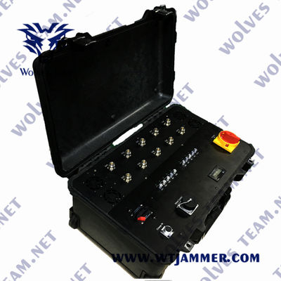 Jogo do jammer do zangão 600W do sinal 2500m do RF do poder superior