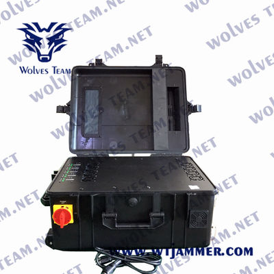 5 faixas Waterproof o construtor de proteção da escala do jammer 100m do sinal do telefone celular da prisão