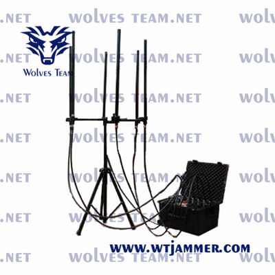 Jammer exterior impermeável personalizado do jammer do sinal do telefone celular do poder superior 4G WIFI GPS