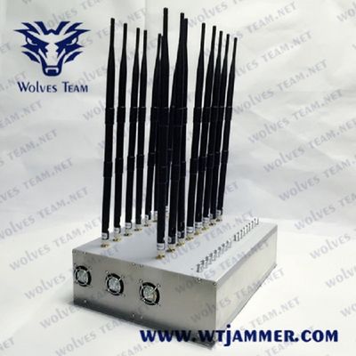 jammer ajustável 50m GPS WIFI do sinal das antenas de 3G 4G 16