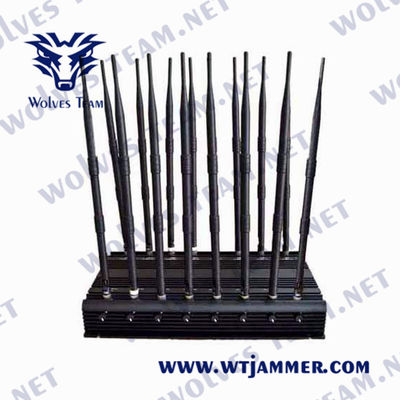 18 faixas Lojack 48W 5.2G 5.8G 5G todo o jammer do sinal do telefone celular