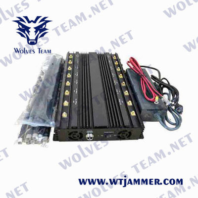 18 faixas Lojack 48W 5.2G 5.8G 5G todo o jammer do sinal do telefone celular