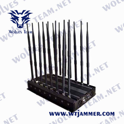 18 faixas Lojack 48W 5.2G 5.8G 5G todo o jammer do sinal do telefone celular