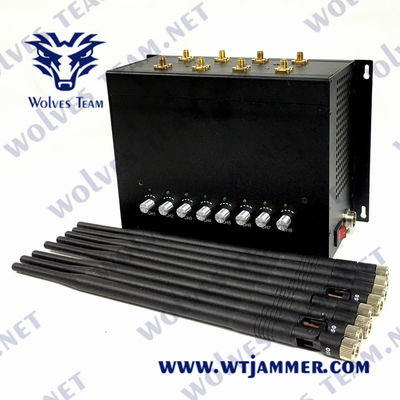 8 jammer Desktop 30m do sinal das faixas 16W G/M CDMA GPS com adaptador da C.A.