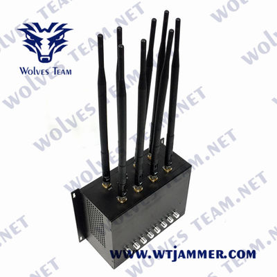 8 jammer Desktop 30m do sinal das faixas 16W G/M CDMA GPS com adaptador da C.A.