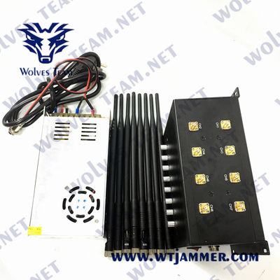8 jammer Desktop 30m do sinal das faixas 16W G/M CDMA GPS com adaptador da C.A.