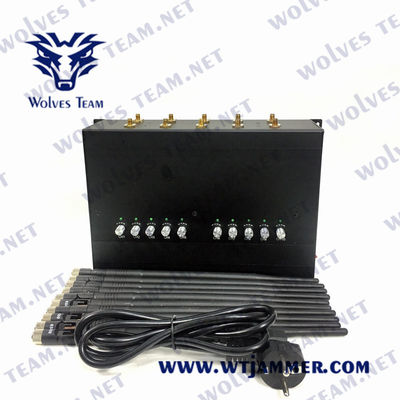 10 jammer GPS 3G 4G CDMA do sinal da rede das faixas 30m 20W