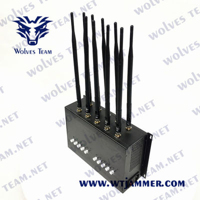 10 jammer GPS 3G 4G CDMA do sinal da rede das faixas 30m 20W
