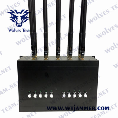 10 jammer GPS 3G 4G CDMA do sinal da rede das faixas 30m 20W