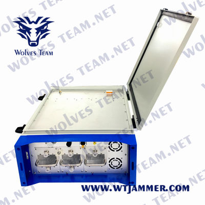 jammer impermeável da prisão do sinal dos jammer 2500m RF do zangão de 600W 5.8G GPS