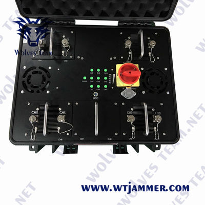 jammer impermeável do zangão do UAV dos jammer 240VAC do zangão 600W de 2500m anti