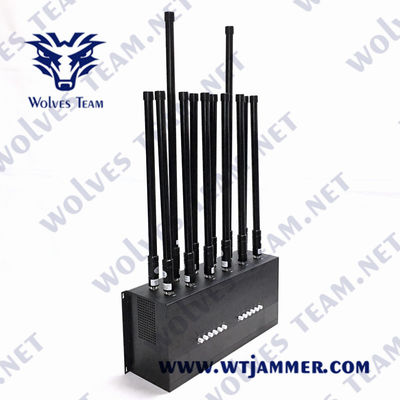 12 canaliza o jammer G/M 3G WIFI 5.8G do sinal do telefone celular 36W de 50m