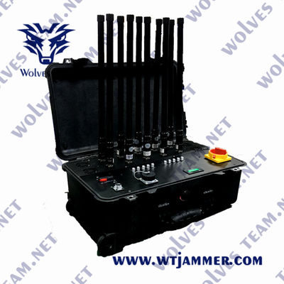 Jammer impermeável portátil do sinal do jammer 220W do sinal do FCC CDMA 960MHz G/M