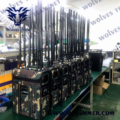 Jammer militar da DCS Manpack RF do jammer 1880MHz do sinal da trouxa 150m do EOD