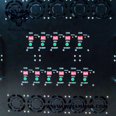 Jammer impermeável ajustável G/M CDMA 3G 4G do telefone do trem 240VAC do DDS