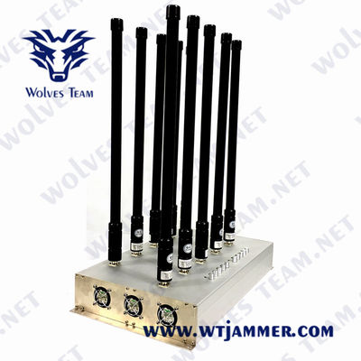 Jammer da frequência ultraelevada do VHF do jammer 50m Lojack do telefone celular de CDMA G/M 5G LTE