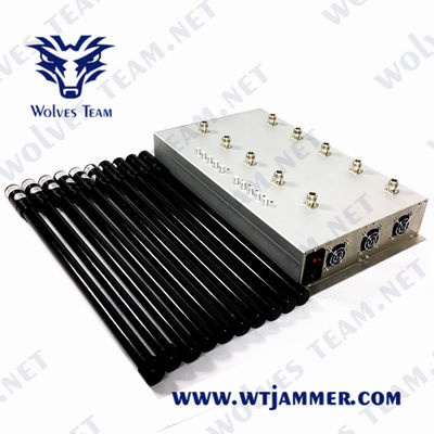 Jammer da frequência ultraelevada do VHF do jammer 50m Lojack do telefone celular de CDMA G/M 5G LTE