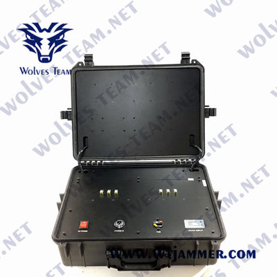 O jammer portátil 2500m PLL do zangão do UAV do RF GPS WIFI 5.8G sintetizou