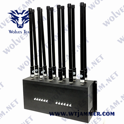 Desktop das antenas do jammer CDMA 24W 12 da frequência ultraelevada VUH da DCS G/M GPS WIFI