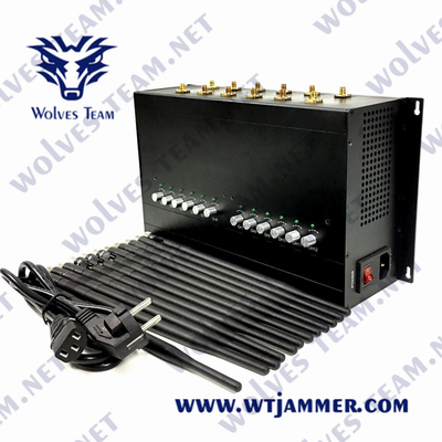 Desktop das antenas do jammer CDMA 24W 12 da frequência ultraelevada VUH da DCS G/M GPS WIFI