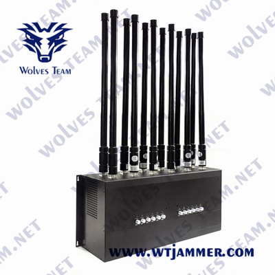 Desktop das antenas do jammer CDMA 24W 12 da frequência ultraelevada VUH da DCS G/M GPS WIFI