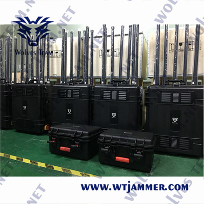 Jammer do sinal da bomba de 8 antenas 300 watts de frequência ultraelevada do VHF para a segurança do VIP