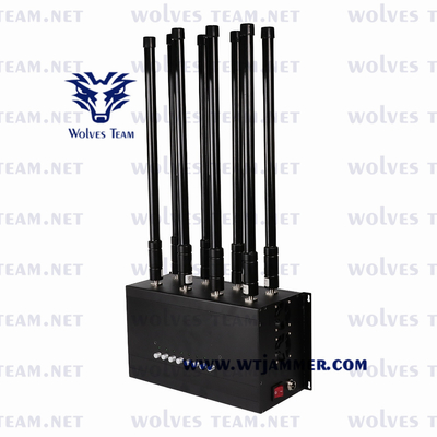 VHF 3G 4G 5G da frequência ultraelevada 10W do jammer 80m do sinal de CDMA G/M WiFi Lojack