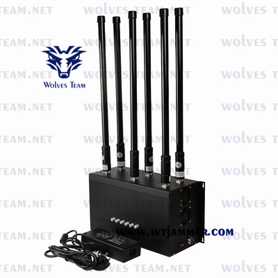 VHF 3G 4G 5G da frequência ultraelevada 10W do jammer 80m do sinal de CDMA G/M WiFi Lojack