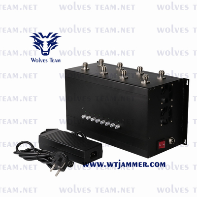 VHF 3G 4G 5G da frequência ultraelevada 10W do jammer 80m do sinal de CDMA G/M WiFi Lojack
