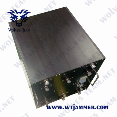 Jammer militar G/M CDMA 3G 4G WIFI 2.4G 5.8G de AC220V 1000W GPS