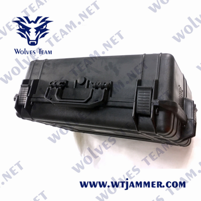 anti proteção da bolsa 8kg 5000m WIFI GPS do jammer do zangão do Uav 25W